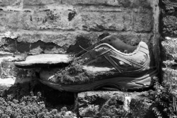 shoe on the wall