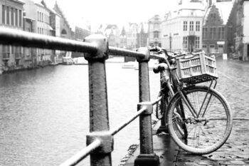 bike in the snow