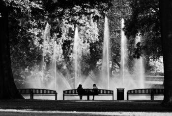 at the fountain