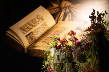 books as flowerpots