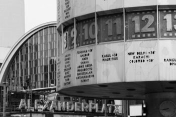 world time clock on alexander platz